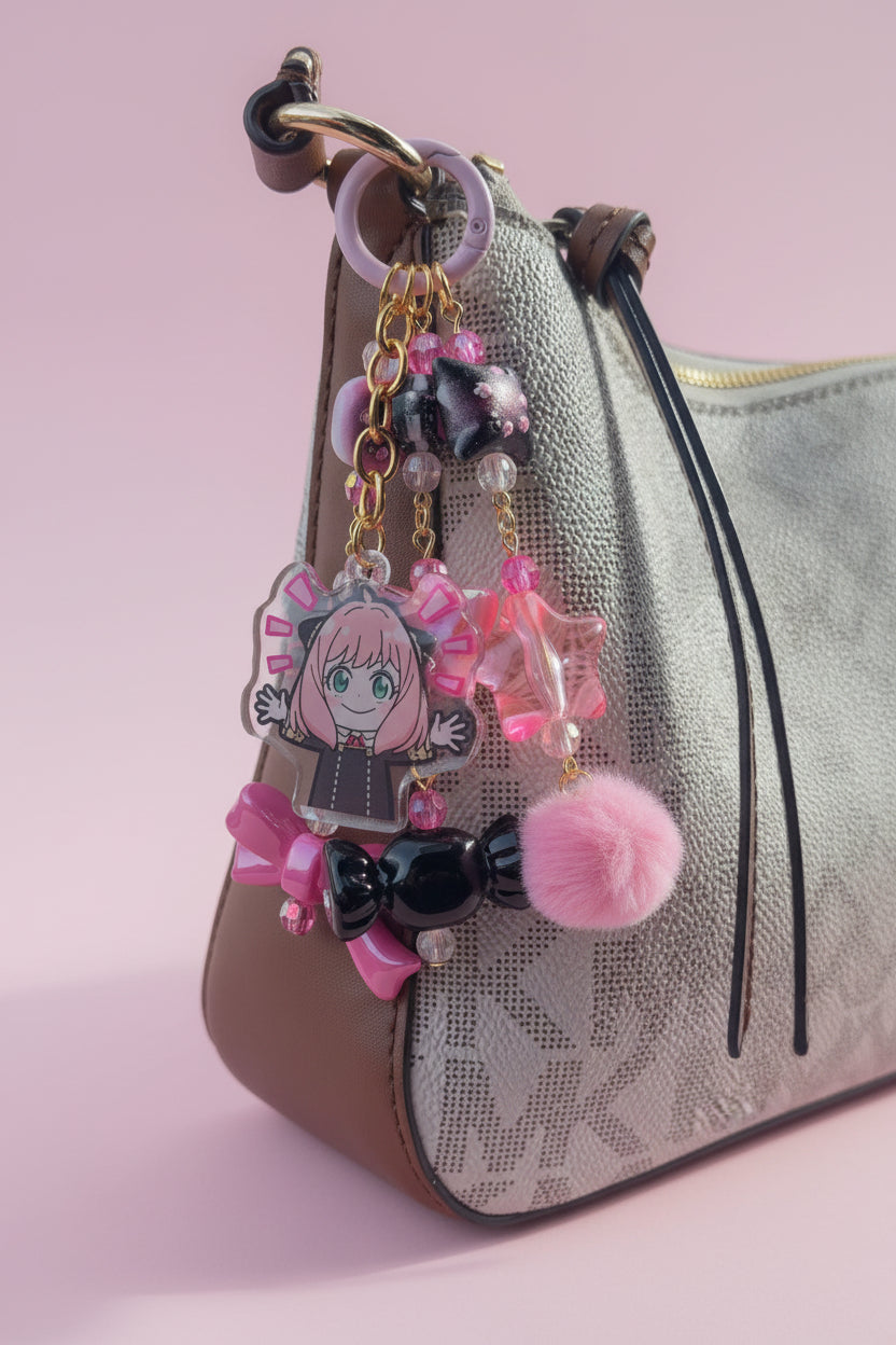 💗 Spy Family Inspired Bag Charm Pink💗