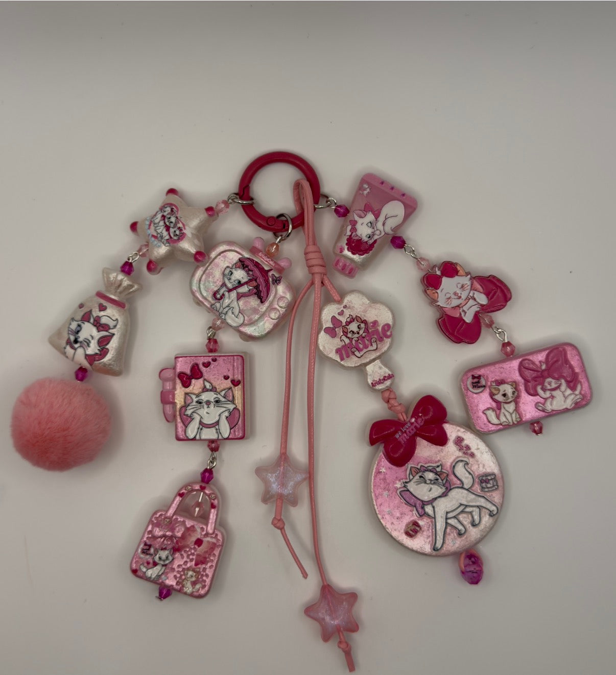 π MARIE CAT CHARM KEYCHAIN β BLUSH PINK EDITION