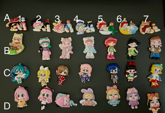 Wendy, Dora, Miko, Zora, Molly, Anya, Crybaby Charms for Decoden