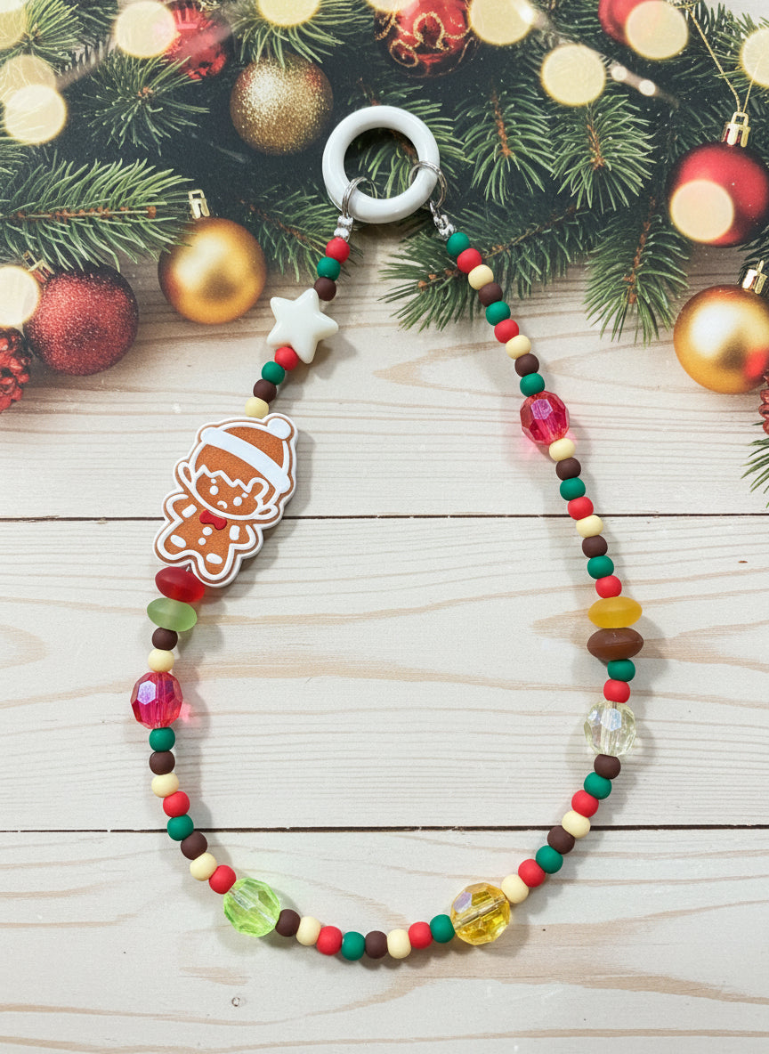 🍬 Gingerbread Popmart Phone Charm – Holiday Edition 🎄✨