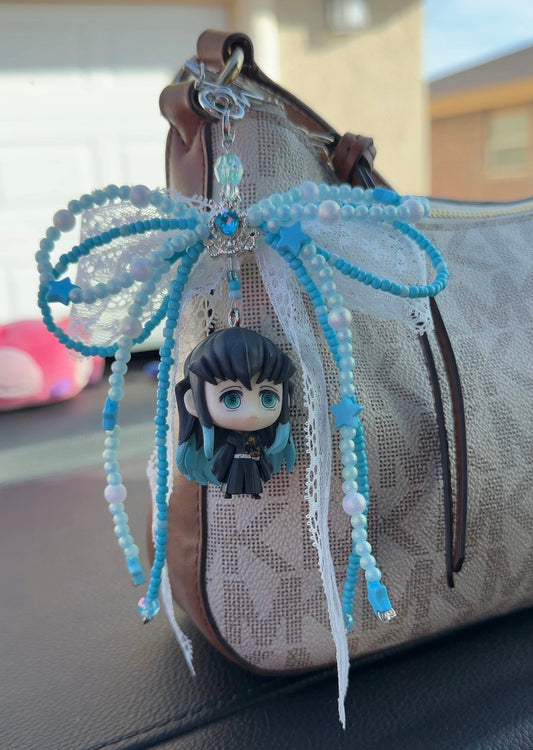 Muichiro Tokito Inspired Bag / Car Charm - Demon Slayer Collection