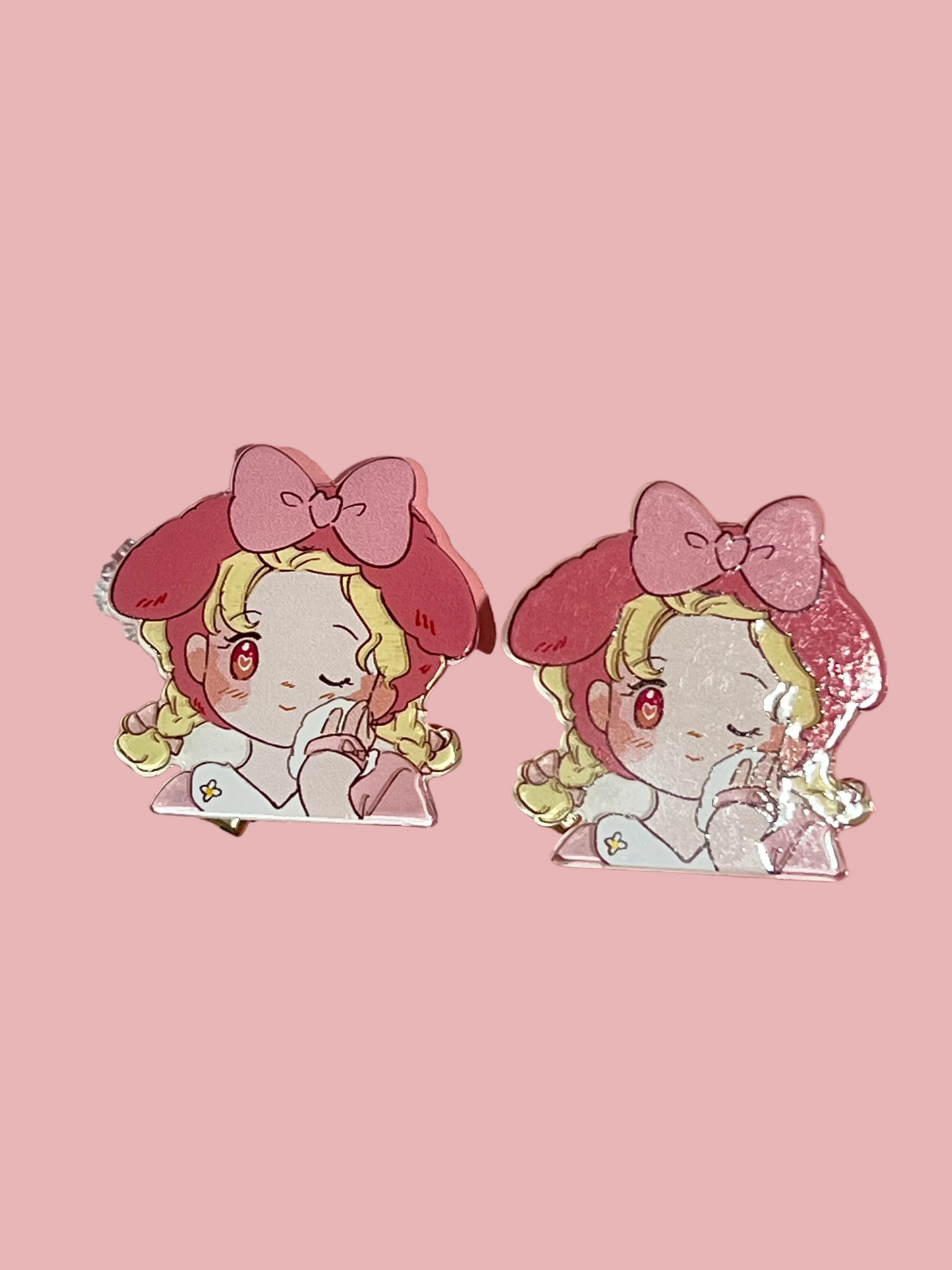 🍓 Berry Kawaii Character Hair Clips | Matching Pair