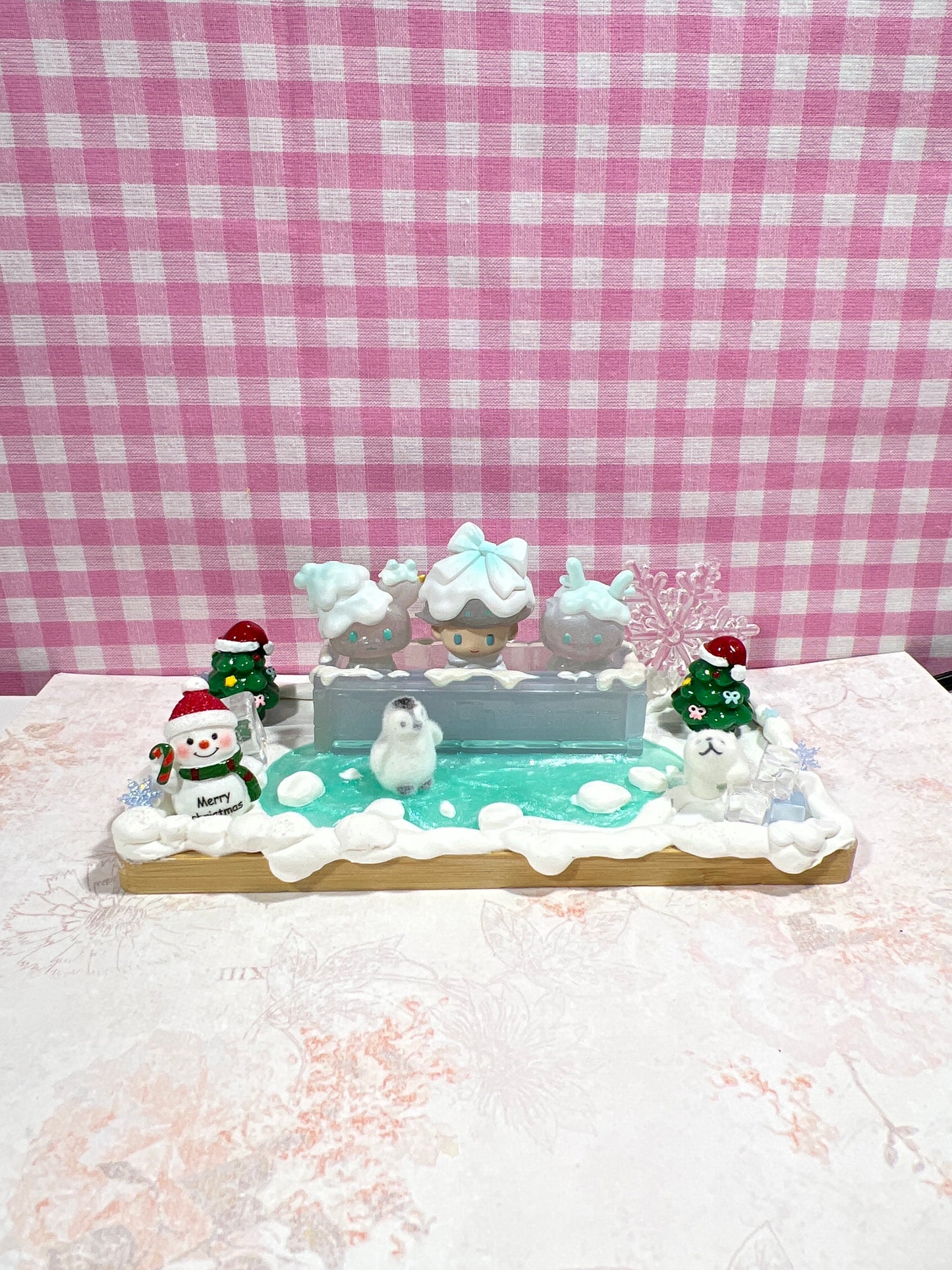 ❄️ Dimoo Winter Wonderland Display – Handmade Kawaii Decor