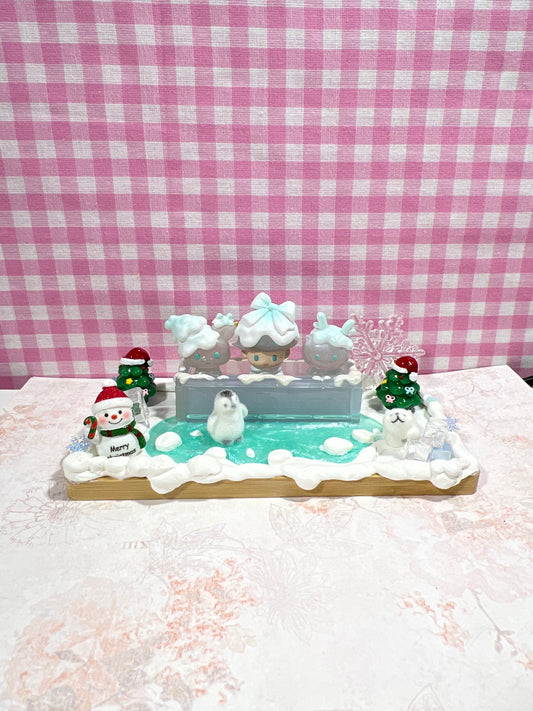 ❄️ Dimoo Winter Wonderland Display – Handmade Kawaii Decor